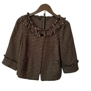 Mossimo Blazer - Loose Fit, Ruffles, Print Pattern - Small